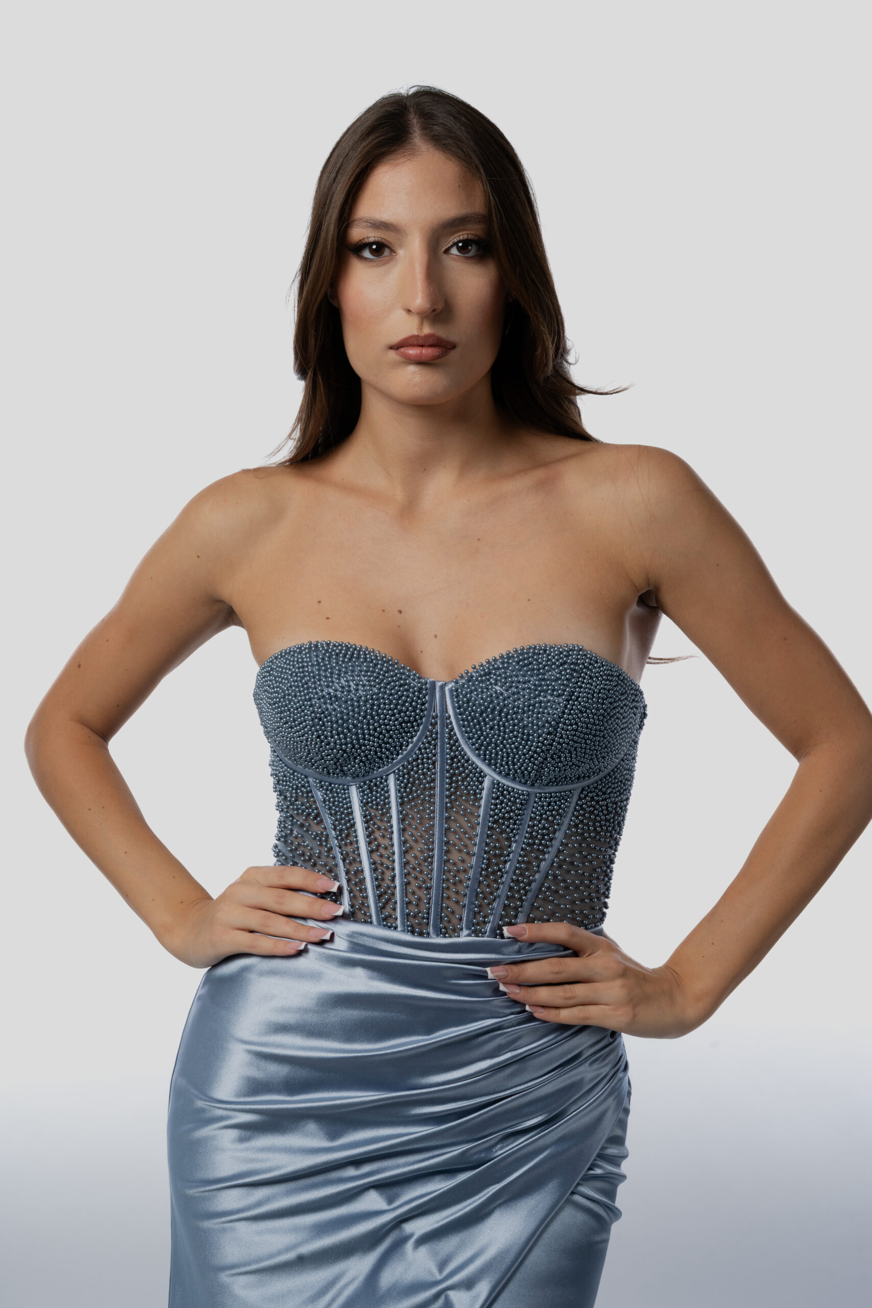 Abito Bustier Perle Degradè - immagine 4