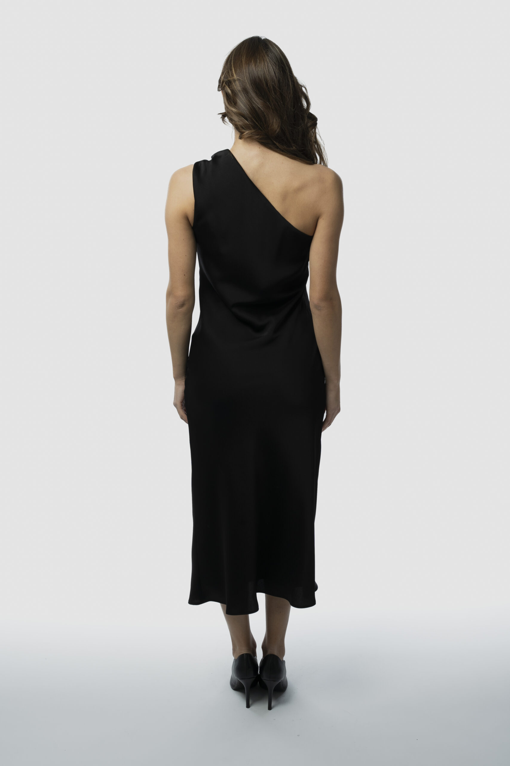 Abito Monospalla Satin Lucido - immagine 4
