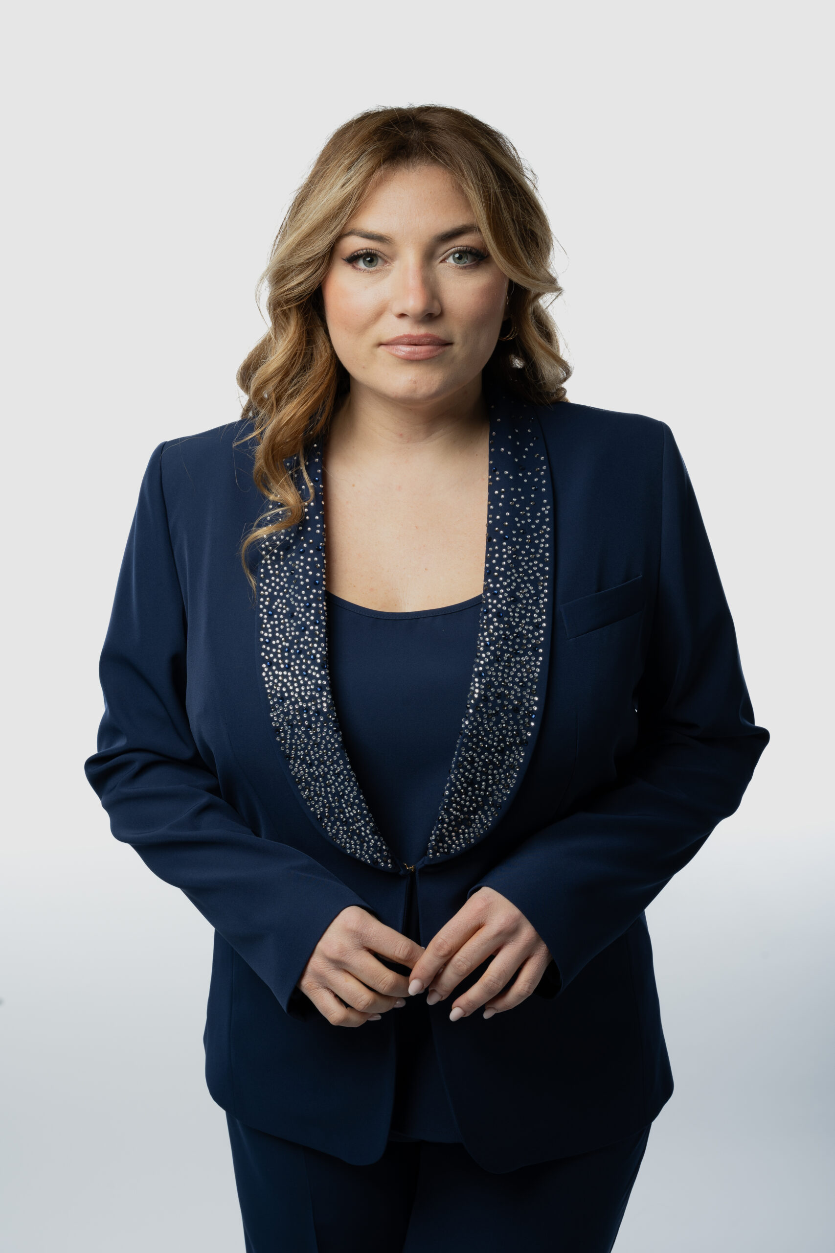 Tailleur Donna Blazer Revers Gioiello